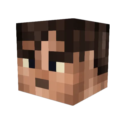 Gabo_Chez Minecraft avatar head, 3D render