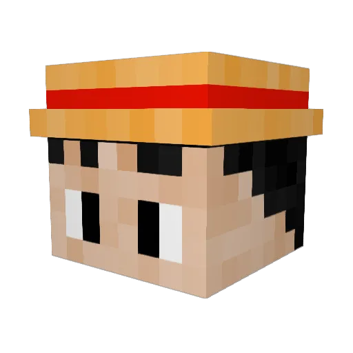Gabodp Minecraft avatar head, 3D render