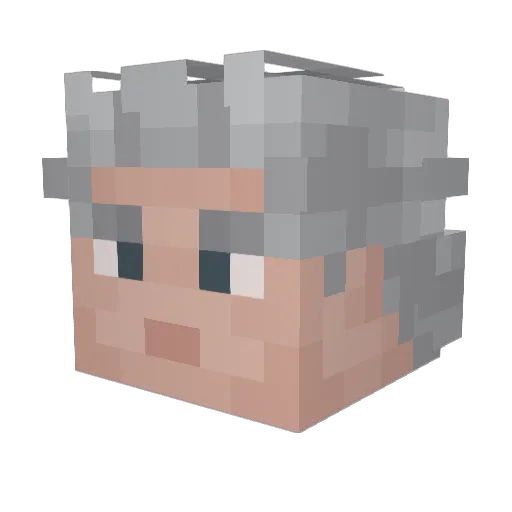 Gabolino Minecraft avatar head, 3D render