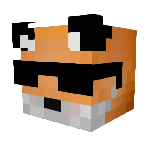 Gabon60Hz Minecraft avatar head, 3D render