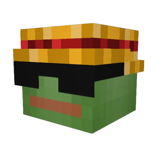 Gaborish Minecraft avatar head, 3D render
