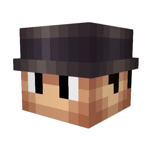 Gaboro_ Minecraft avatar head, 3D render