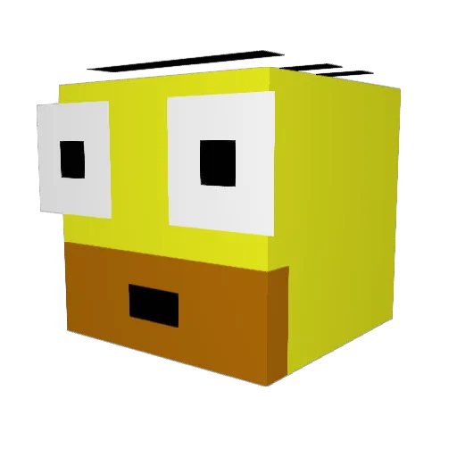Gabosete Minecraft avatar head, 3D render
