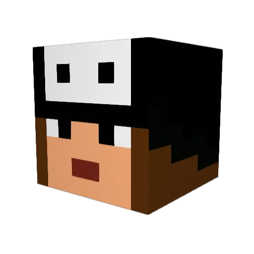 Gabouuuuuu Minecraft avatar head, 3D render