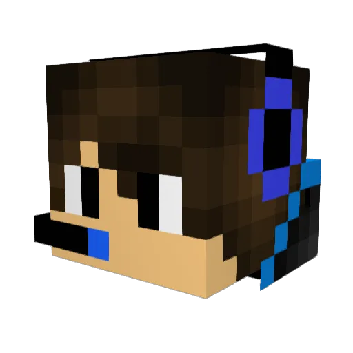 GabriGame Minecraft avatar head, 3D render