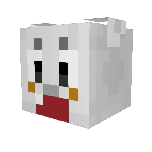 GabriTell Minecraft avatar head, 3D render