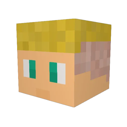 Gabrid Minecraft avatar head, 3D render