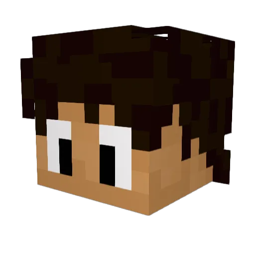 GabrieXs Minecraft avatar head, 3D render