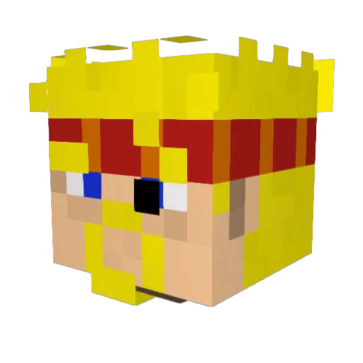 Gabriel77183 Minecraft avatar head, 3D render
