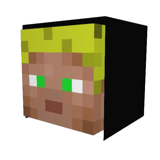 GabrielGon Minecraft avatar head, 3D render
