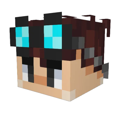 GabrielPoyo Minecraft avatar head, 3D render