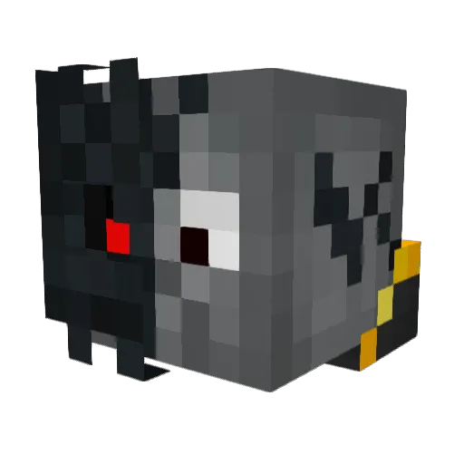 GabrielRDR Minecraft avatar head, 3D render