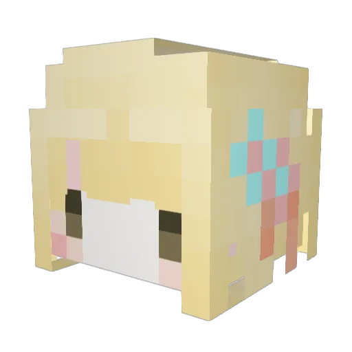 GabrielSara Minecraft avatar head, 3D render