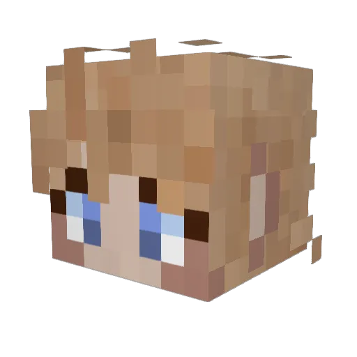 GabrielTW Minecraft avatar head, 3D render