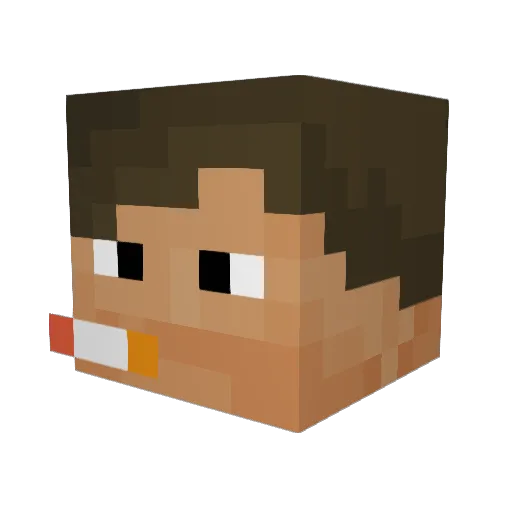 GabrielWasBorn Minecraft avatar head, 3D render