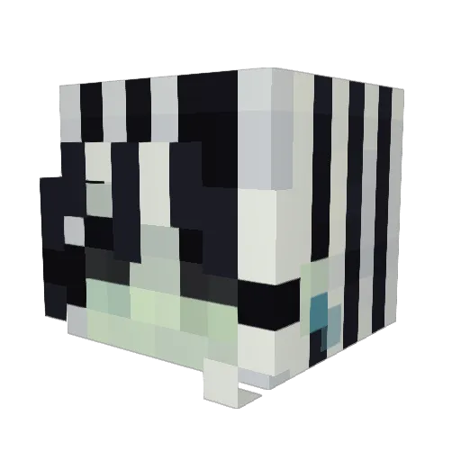 Gabriela Minecraft avatar head, 3D render
