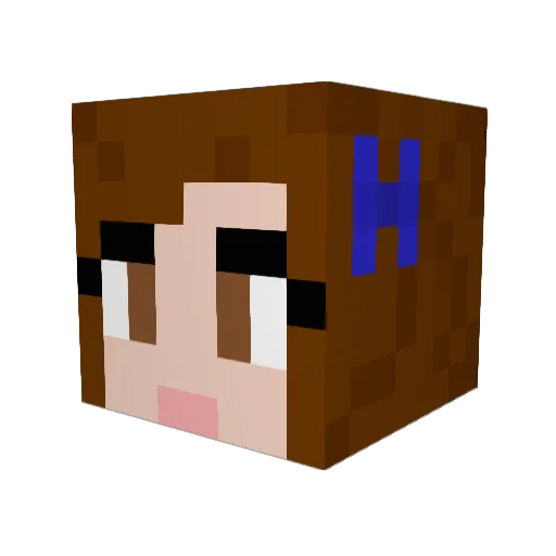 Gabriela_epic Minecraft avatar head, 3D render