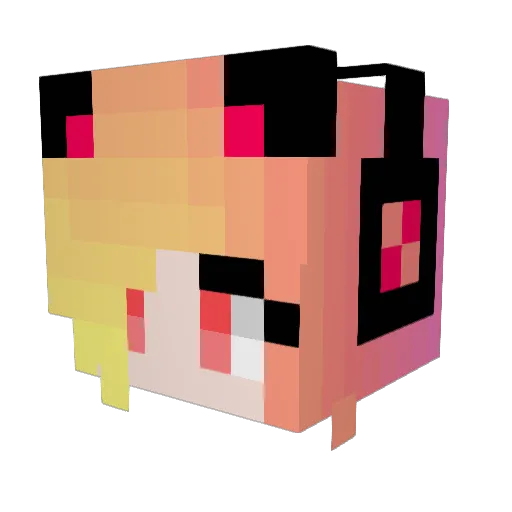 Gabrielaeka1 Minecraft avatar head, 3D render