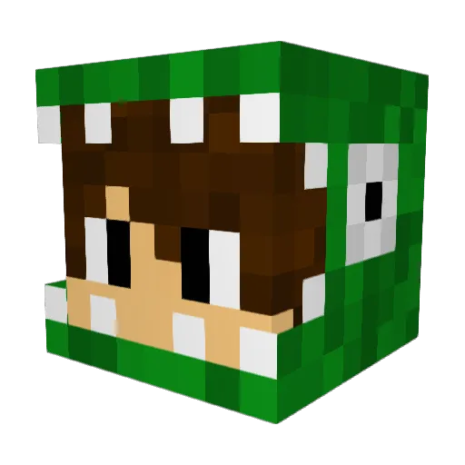 Gabrielaxo Minecraft avatar head, 3D render