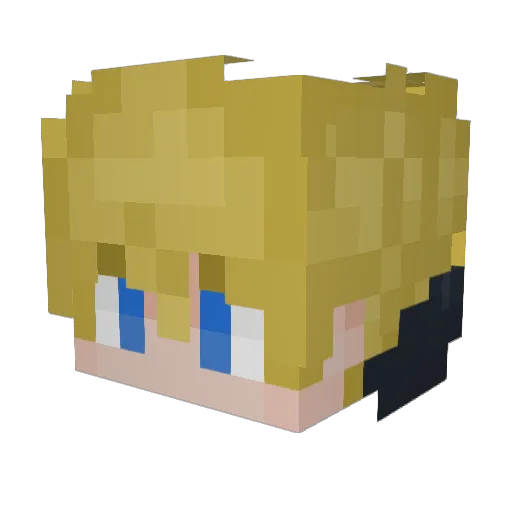 Gabrielblocks Minecraft avatar head, 3D render
