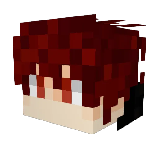 GabrielbrL Minecraft avatar head, 3D render