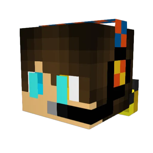 Gabrielcer Minecraft avatar head, 3D render