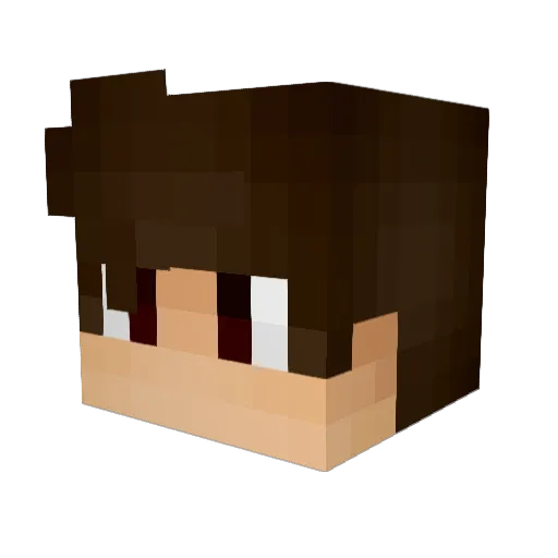 Gabrieleq Minecraft avatar head, 3D render
