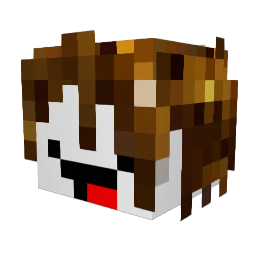 Gabrielkix Minecraft avatar head, 3D render