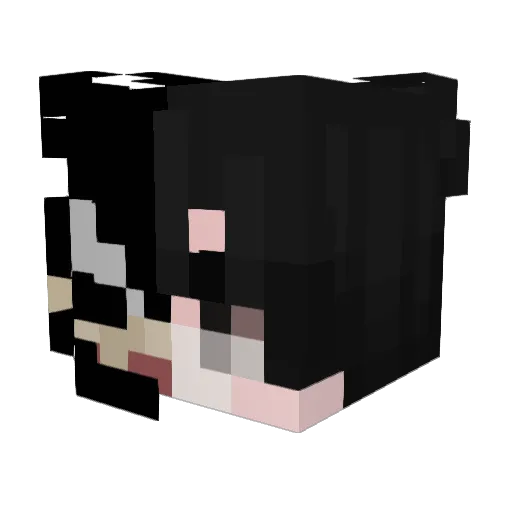 GabriellGO Minecraft avatar head, 3D render