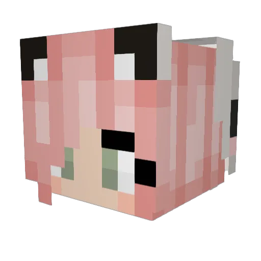 Gabriella04 Minecraft avatar head, 3D render