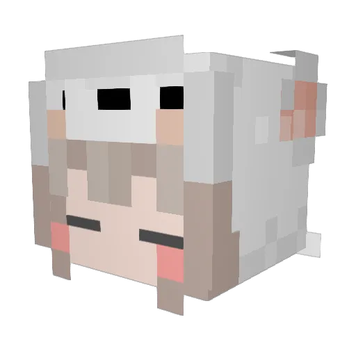 Gabriella14 Minecraft avatar head, 3D render