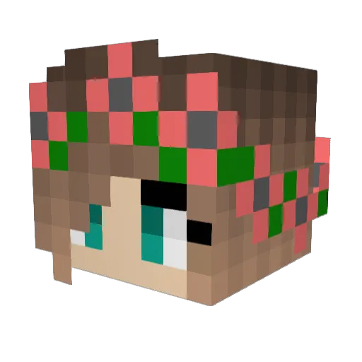 Gabriella4 Minecraft avatar head, 3D render
