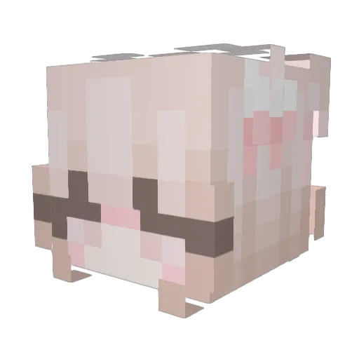Gabriella_k Minecraft avatar head, 3D render