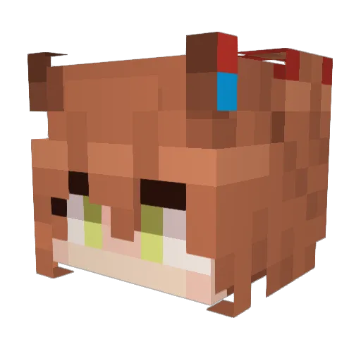 Gabrielle117 Minecraft avatar head, 3D render