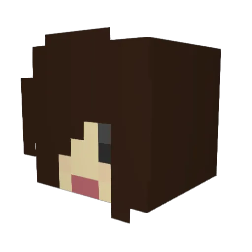 GabrielleBard Minecraft avatar head, 3D render