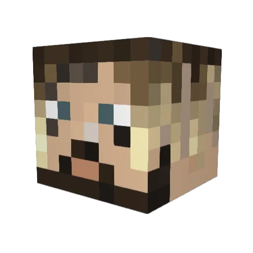 Gabrielotus Minecraft avatar head, 3D render