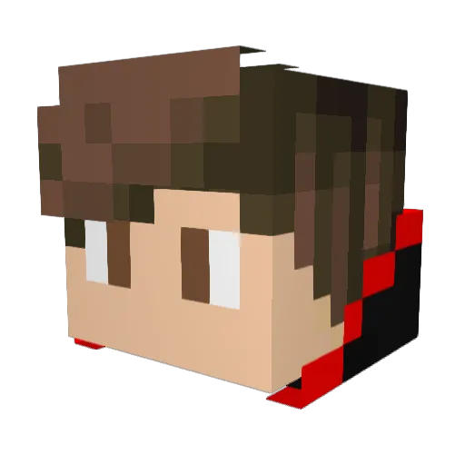 Gabrielplaygames Minecraft avatar head, 3D render