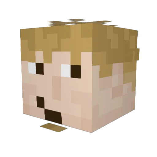 Gabrielpsagas Minecraft avatar head, 3D render
