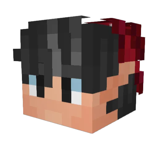 GabriewF Minecraft avatar head, 3D render