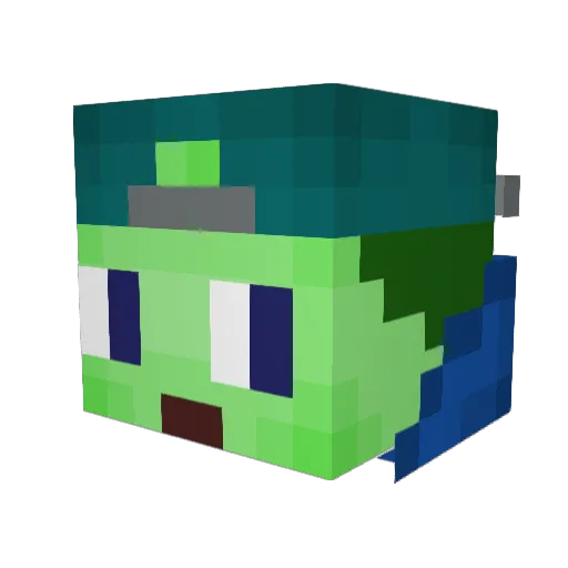 Gabrify Minecraft avatar head, 3D render