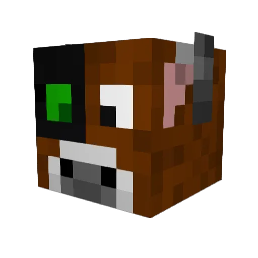 Gabriking Minecraft avatar head, 3D render