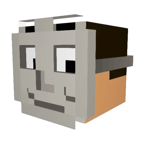 Gabril1910 Minecraft avatar head, 3D render