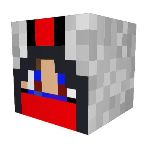 Gabrocroom Minecraft avatar head, 3D render