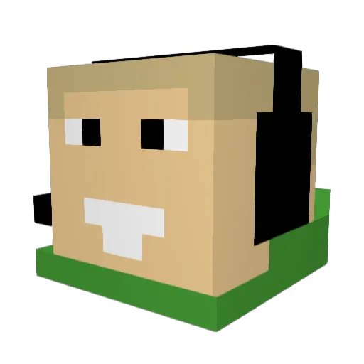 Gabrom01 Minecraft avatar head, 3D render
