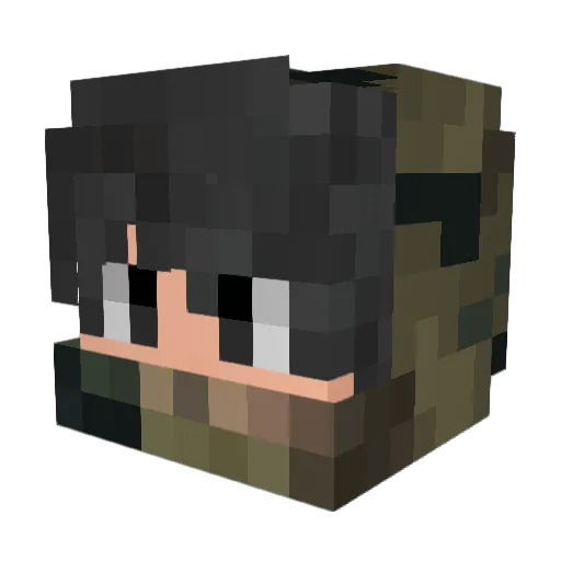 GabryDarkXD Minecraft avatar head, 3D render