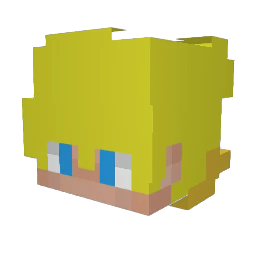 GabryK1012 Minecraft avatar head, 3D render