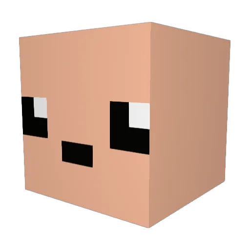Gabryel Minecraft avatar head, 3D render