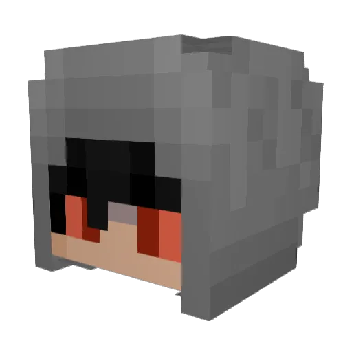 Gabryswow Minecraft avatar head, 3D render