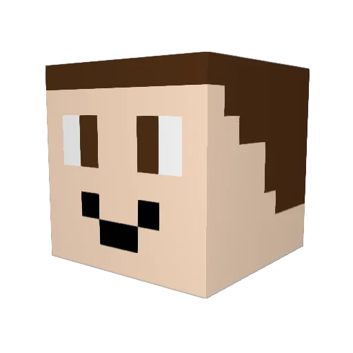 Gabs_8 Minecraft avatar head, 3D render