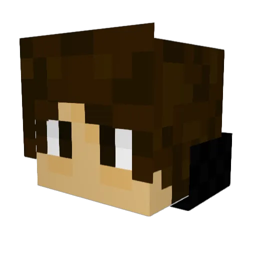 Gabsayz Minecraft avatar head, 3D render